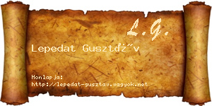 Lepedat Gusztáv névjegykártya